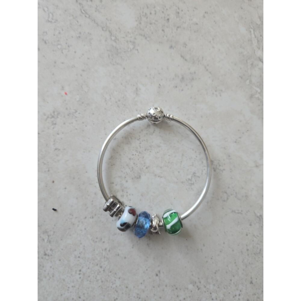 PANDORA Bangle Bracelet with Charms